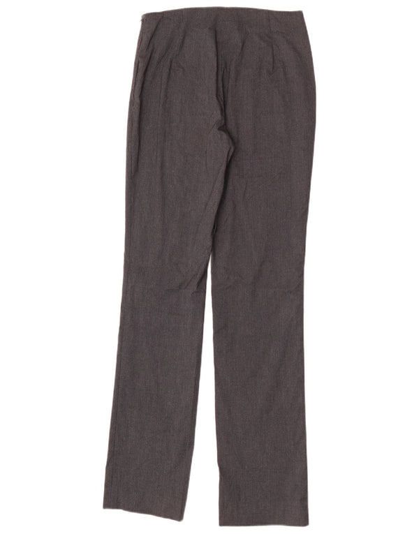Zara Womens Straight Casual Trousers EU 36 XS W26 L32 Grey Rayon
