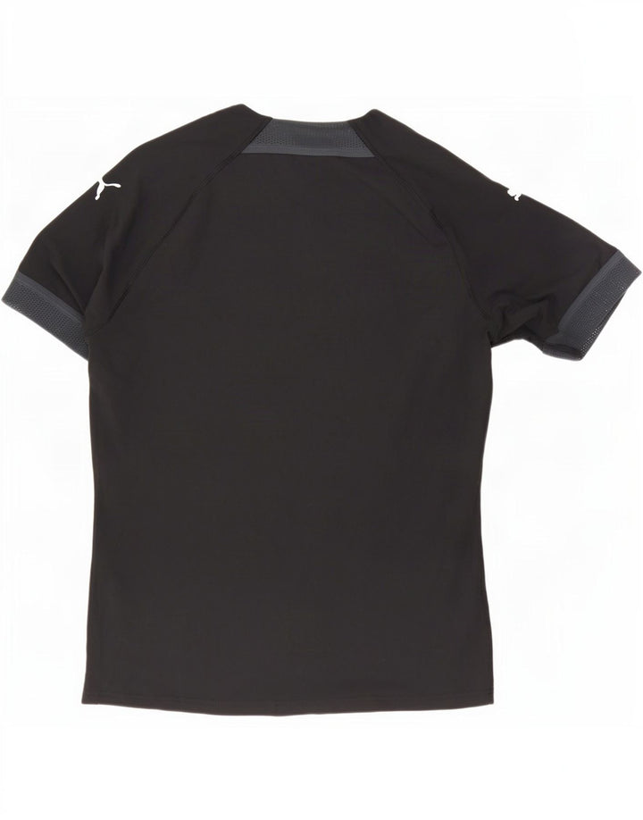 Puma Mens T-Shirt Top Medium Black Colourblock Polyester