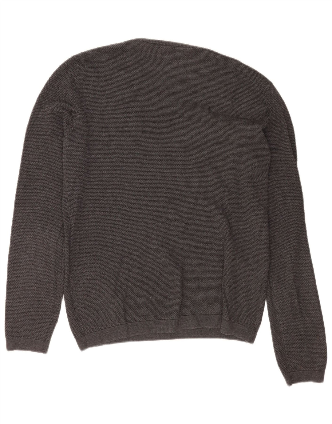 Zara Mens Crew Neck Jumper Sweater Large Grey
