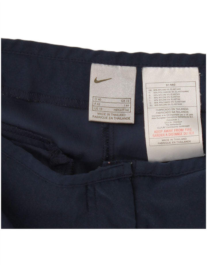 Nike Womens Shorts UK 12 Medium W28 Navy Blue Nylon