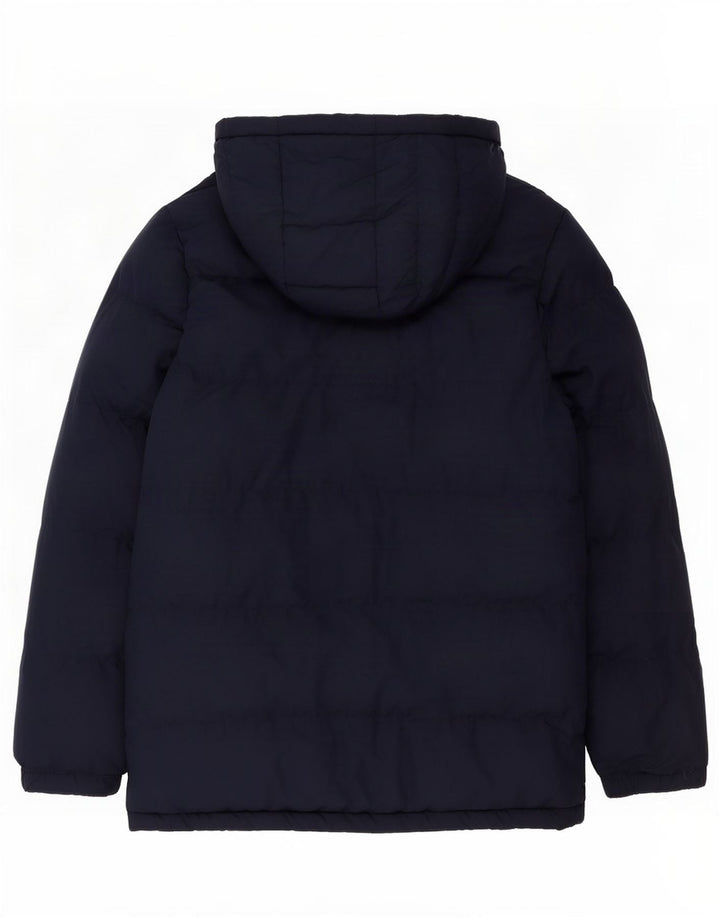 Lyle & Scott Boys Hooded Padded Jacket 15-16 Years Navy Blue Polyester