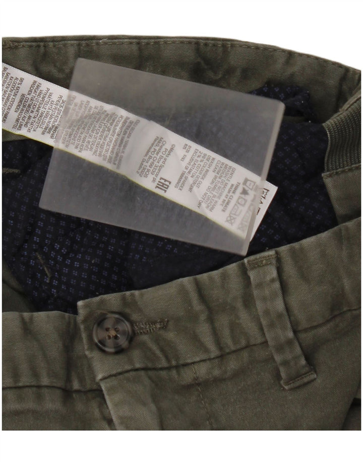 Marks & Spencer Mens Regular Fit Chino Trousers W34 L33 Khaki Cotton