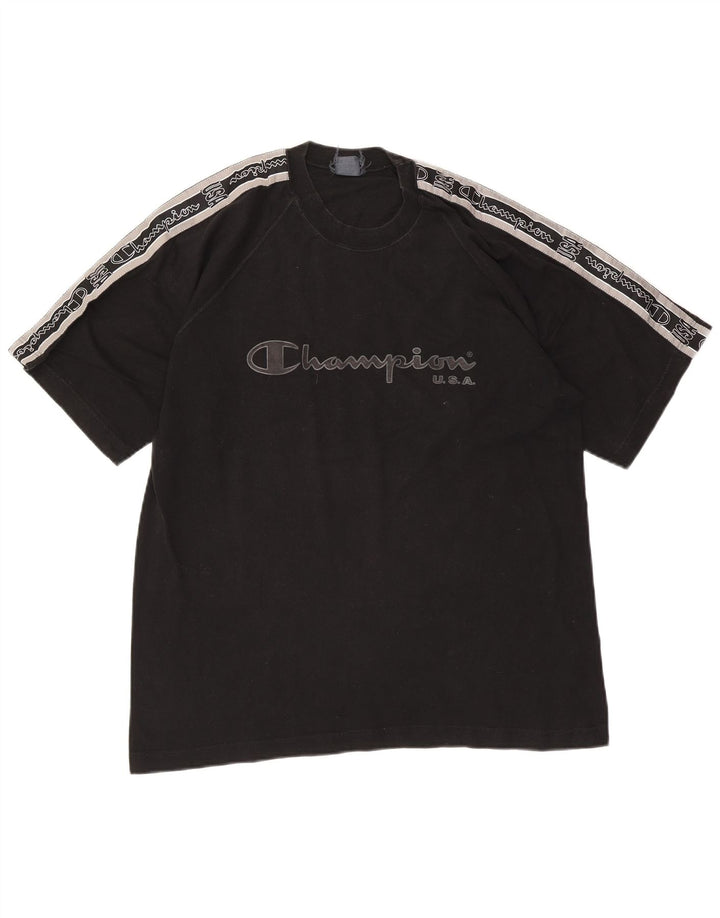 Champion Mens USA Graphic T-Shirt Top Large Black