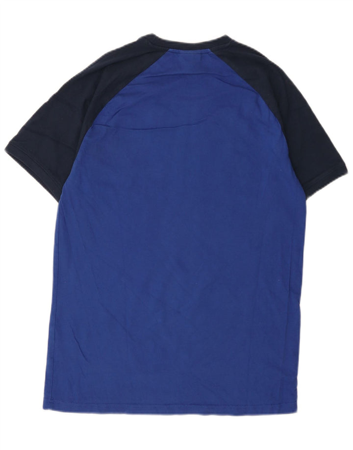 Ellesse Mens Graphic T-Shirt Top Small Blue Colourblock Cotton