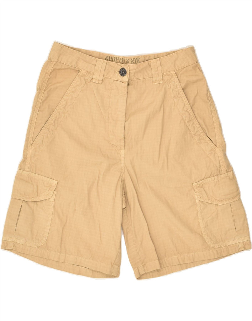 MURPHY & NYE Womens Cargo Shorts W26 XS Beige Cotton | Vintage Murphy & Nye | Thrift | Second-Hand Murphy & Nye | Used Clothing | Messina Hembry 