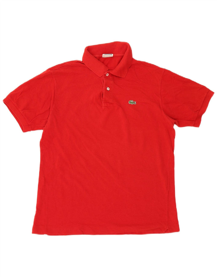 Lacoste Mens Polo Shirt Size 4 Medium Red Cotton