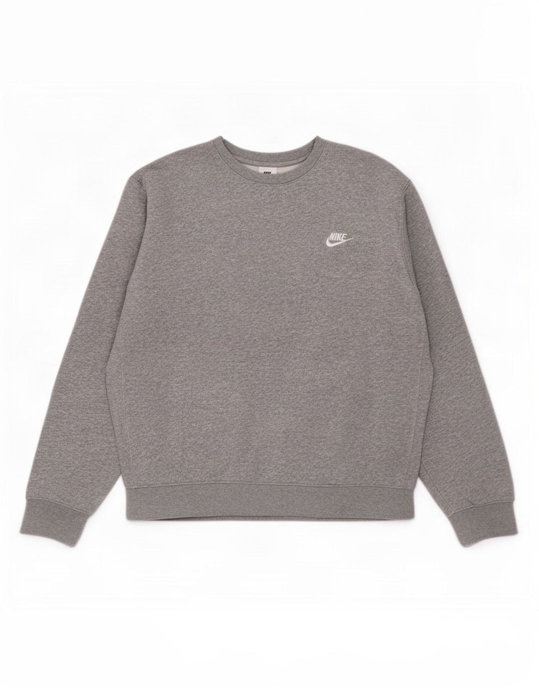 Nike Mens Sweatshirt Jumper Medium Grey Flecked Cotton