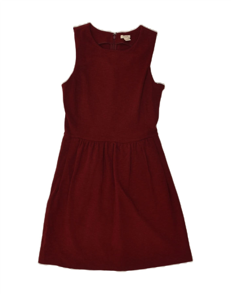 J. CREW Womens Sleeveless A-Line Dress UK 6 XS Burgundy Cotton | Vintage J. Crew | Thrift | Second-Hand J. Crew | Used Clothing | Messina Hembry 