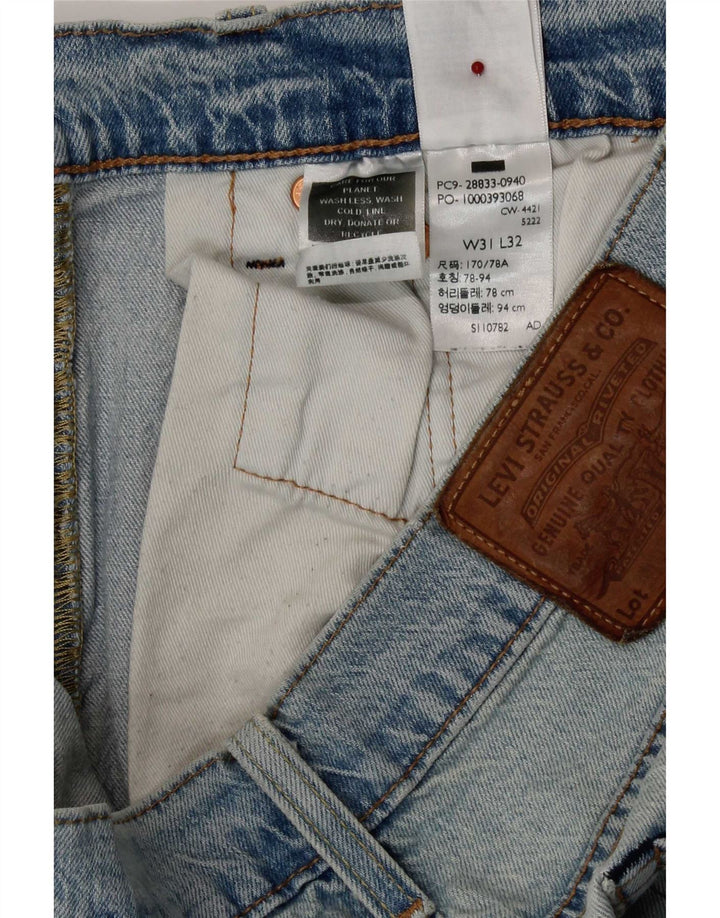Levi's Mens Slim Jeans W31 L32 Blue Cotton