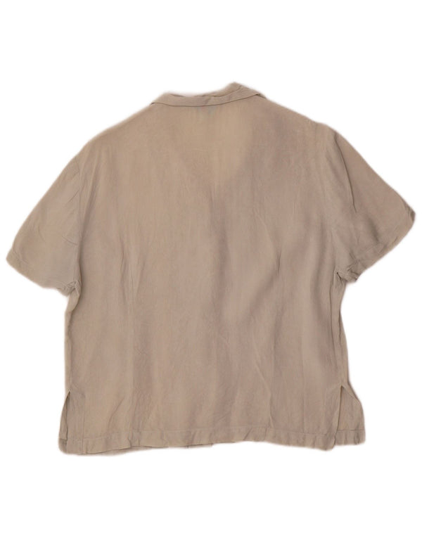 Balloon Womens Short Sleeve Shirt EU 40 Medium Beige Silk