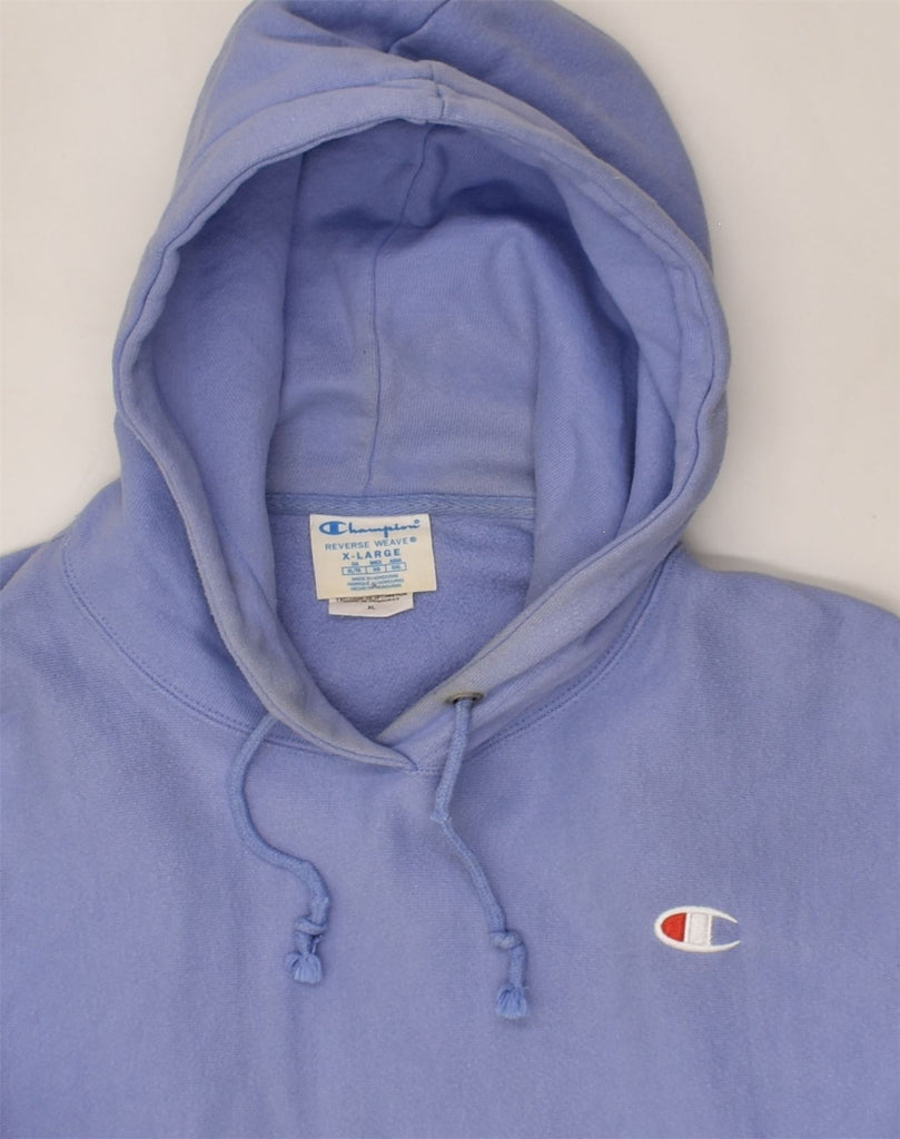 CHAMPION Womens Hoodie Jumper UK 18 XL Blue Cotton | Vintage Champion | Thrift | Second-Hand Champion | Used Clothing | Messina Hembry 