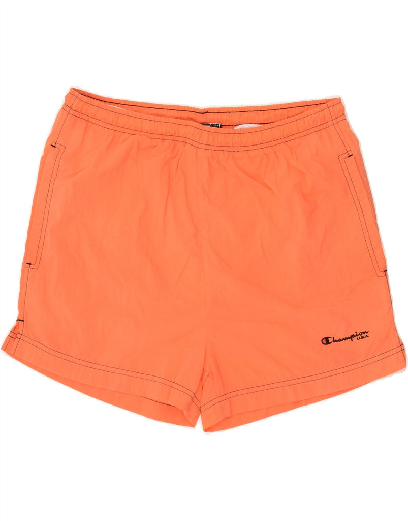 CHAMPION Mens Swimming Shorts Large Orange Polyester | Vintage Champion | Thrift | Second-Hand Champion | Used Clothing | Messina Hembry 