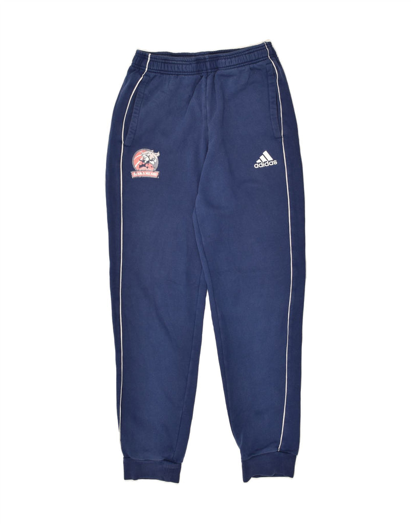 ADIDAS Mens Tracksuit Trousers Joggers Small Navy Blue Cotton | Vintage Adidas | Thrift | Second-Hand Adidas | Used Clothing | Messina Hembry 