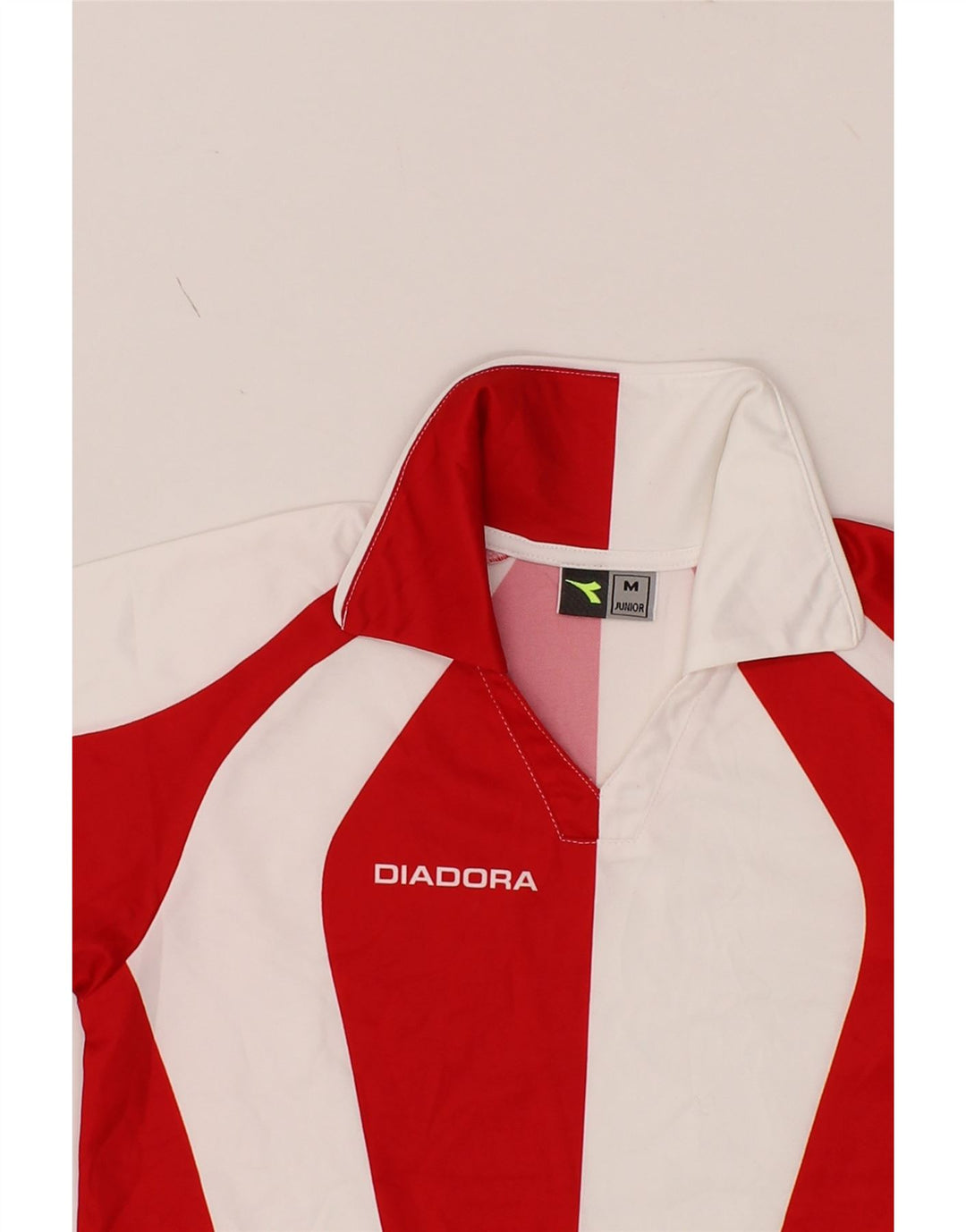 DIADORA Boys Polo Shirt 9-10 Years Medium Red Colourblock Polyester Vintage Diadora and Second-Hand Diadora from Messina Hembry 