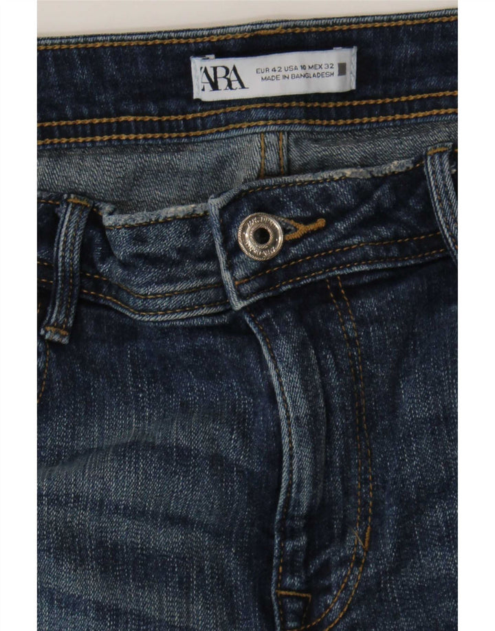 Zara Womens Distressed Slim Jeans EU 42 Large W32 L27 Blue