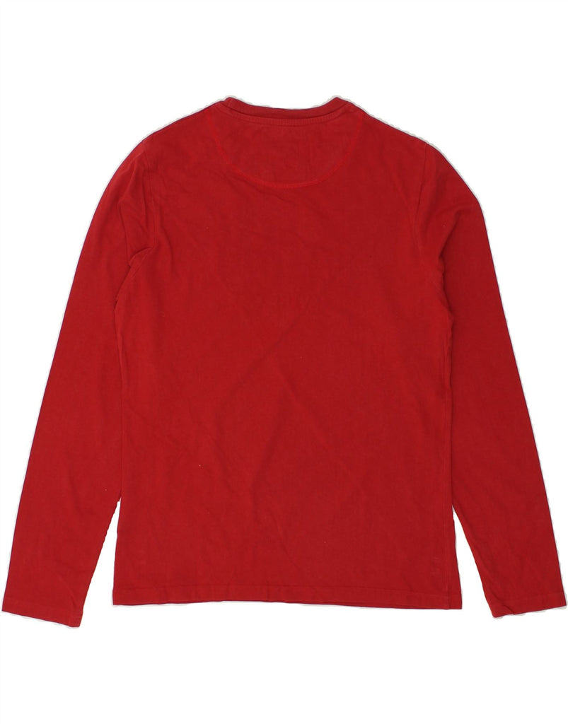AVIREX Womens Graphic Top Long Sleeve UK 14 Medium Red Cotton | Vintage Avirex | Thrift | Second-Hand Avirex | Used Clothing | Messina Hembry 