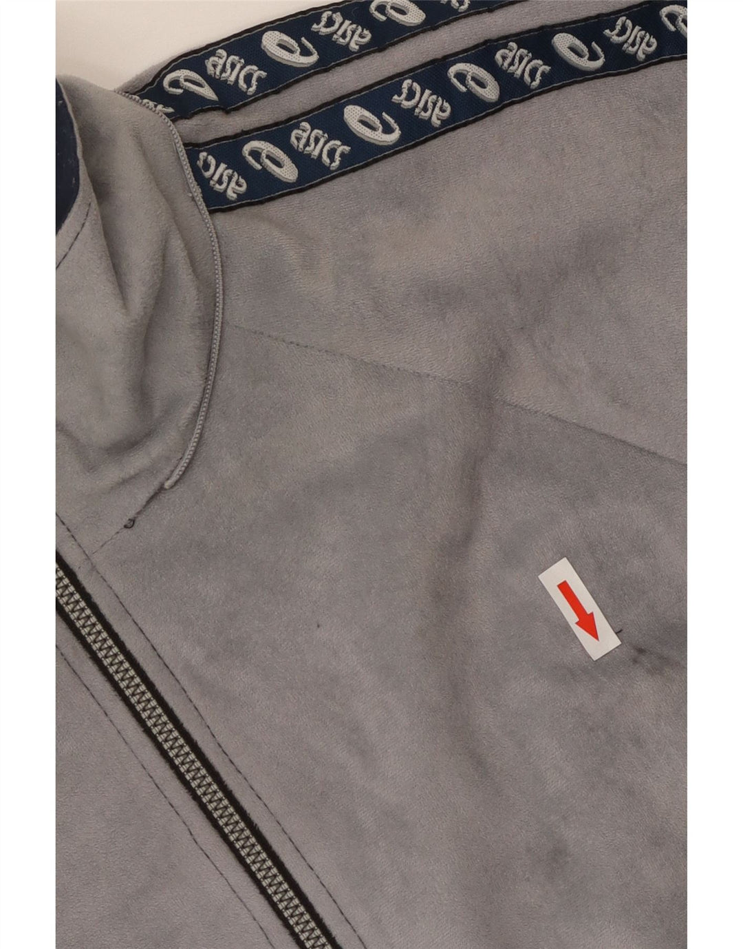 ASICS Mens Graphic Tracksuit Top Jacket IT 50 Medium Navy Blue Colourblock