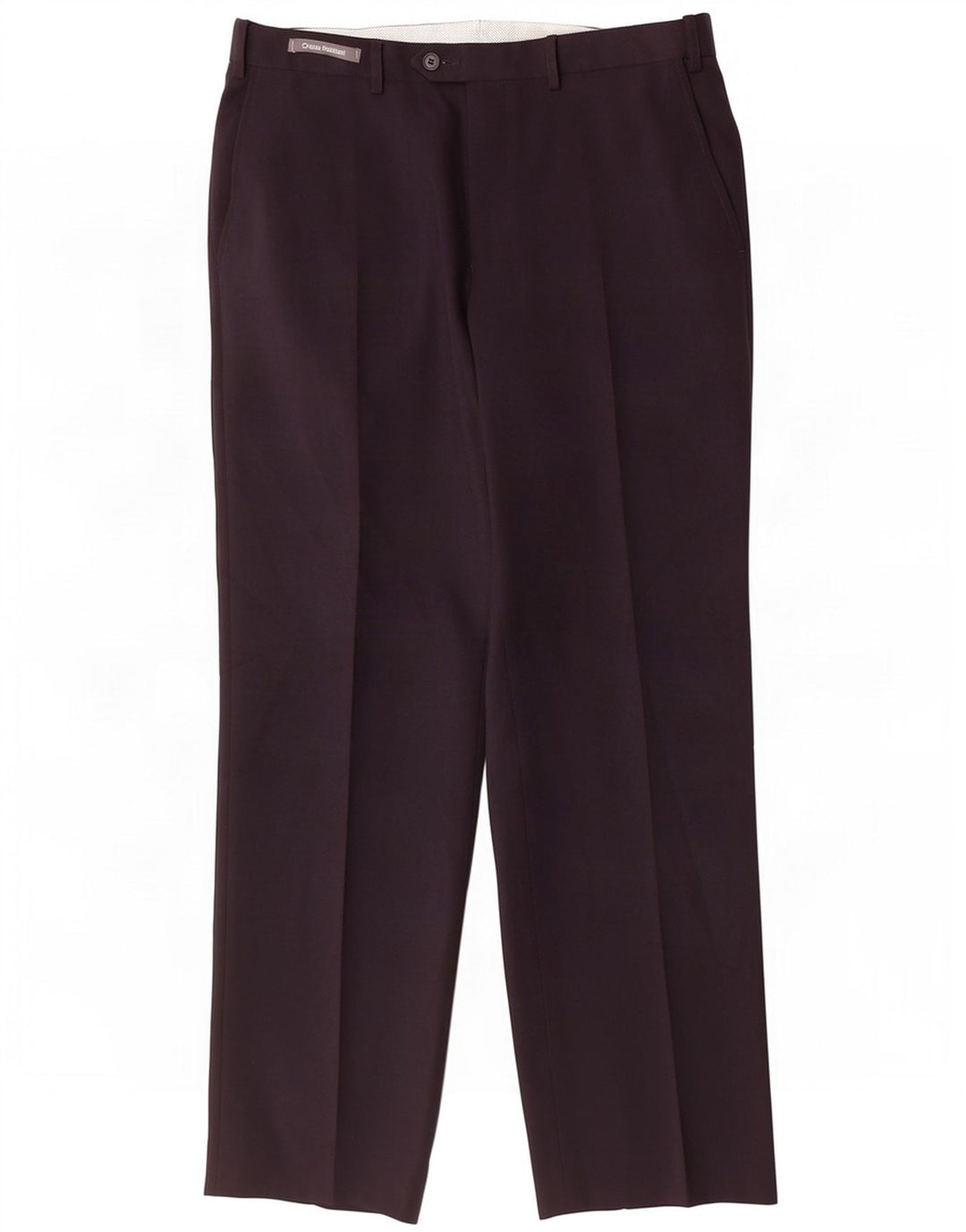 Marks & Spencer Mens Straight Suit Trousers W34 L31 Navy Blue Polyester