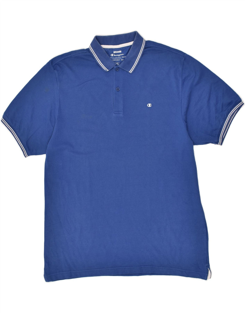 CHAMPION Mens Easy Fit Polo Shirt XL Blue | Vintage Champion | Thrift | Second-Hand Champion | Used Clothing | Messina Hembry 