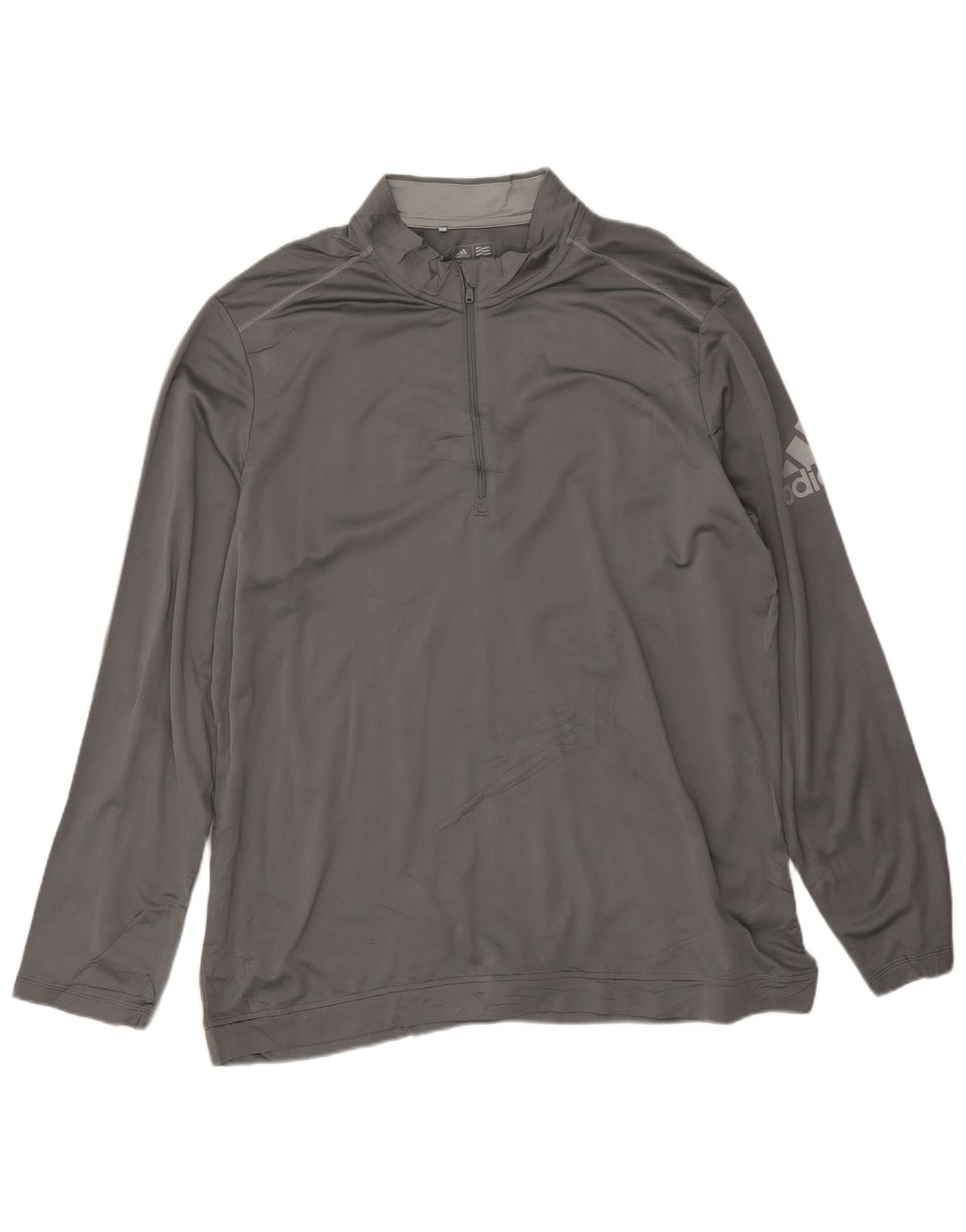 Adidas Mens Climawarm Graphic Zip Neck Pullover Tracksuit Top XL Grey