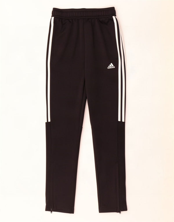 Adidas Boys Tracksuit Trousers 11-12 Years Black Polyester