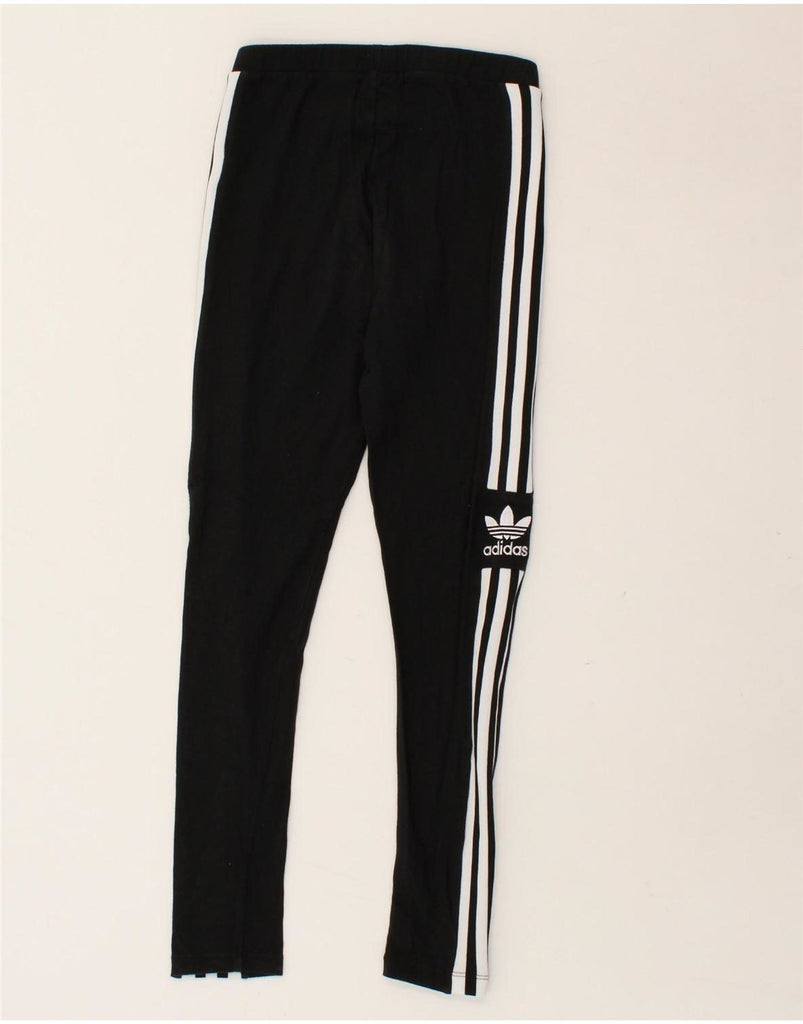 ADIDAS Womens Leggings UK 8 Small Black Cotton | Vintage Adidas | Thrift | Second-Hand Adidas | Used Clothing | Messina Hembry 