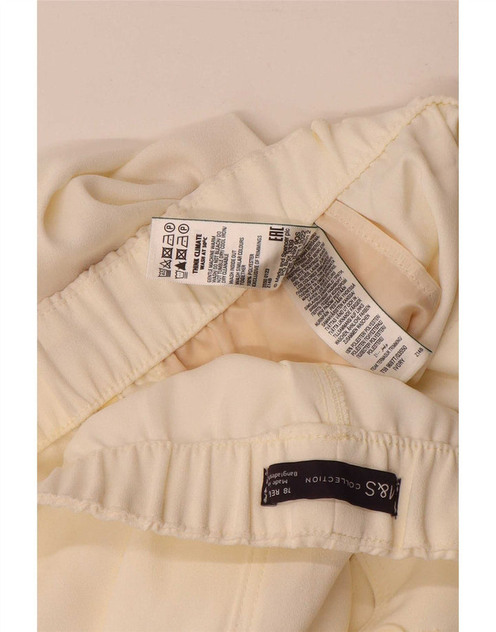 Marks & Spencer Womens Chino Shorts UK 18 XL W38  Off White Polyester