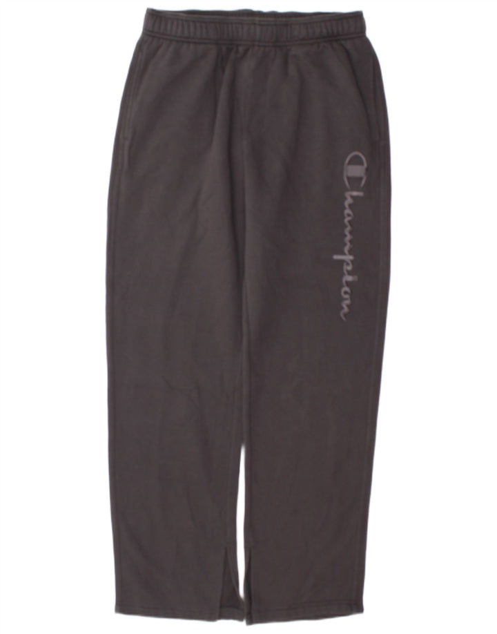 Champion Womens Graphic Tracksuit Trousers UK 14 Medium Grey Cotton