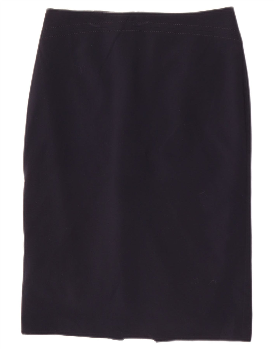 Marks & Spencer Womens Pencil Skirt UK 8 Small W26  Navy Blue Polyester