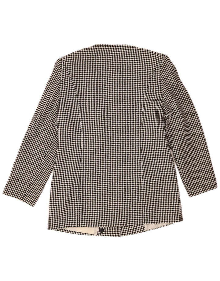 Vintage Womens 7 button Blazer Jacket IT 44 Medium Black Spotted Polyester
