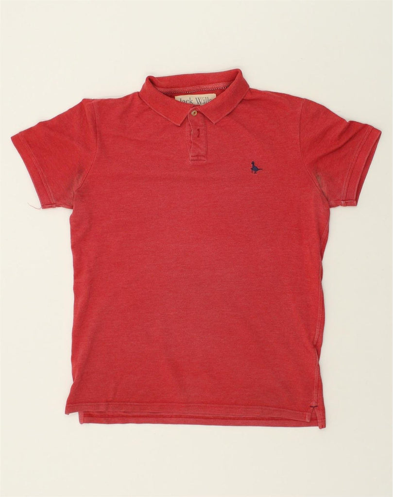 JACK WILLS Mens Polo Shirt Medium Red Cotton | Vintage Jack Wills | Thrift | Second-Hand Jack Wills | Used Clothing | Messina Hembry 