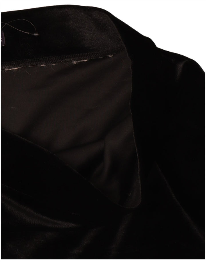Marks & Spencer Womens Velvet A-Line Skirt UK 12 Medium W30 Black