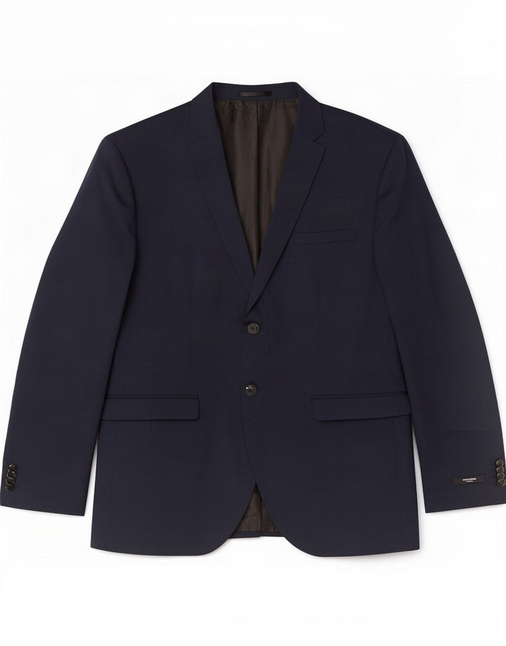 Jack & Jones Mens 2 Button Blazer Jacket EU 56 3XL Navy Blue Polyester