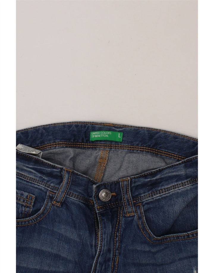 BENETTON Boys Denim Shorts 8-9 Years Large W23 Blue Cotton Vintage Benetton and Second-Hand Benetton from Messina Hembry 