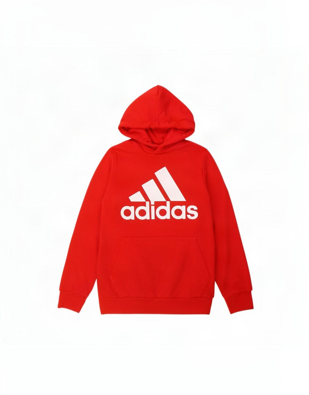 Adidas Mens Graphic Hoodie Jumper Medium Red Cotton