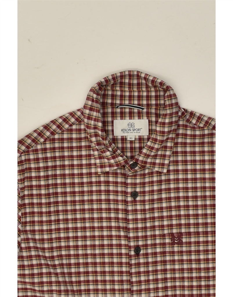 VINTAGE Mens Shirt Medium Brown Gingham | Vintage Vintage | Thrift | Second-Hand Vintage | Used Clothing | Messina Hembry 