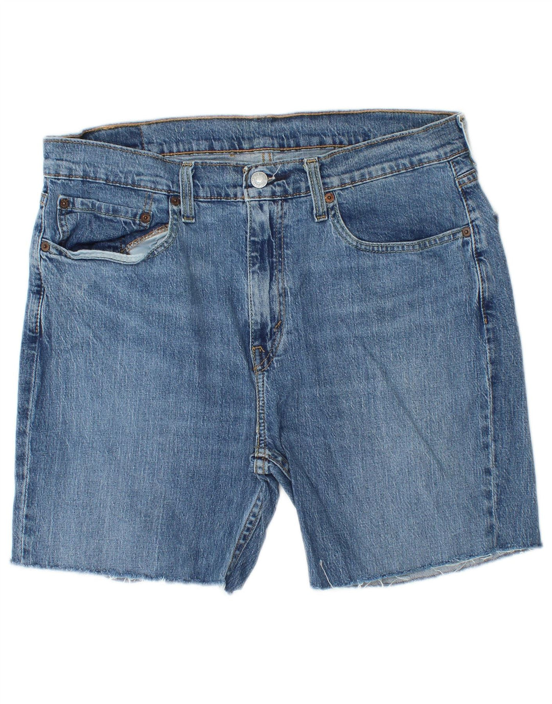 LEVI'S Mens 527 Denim Shorts W34 Large Blue Cotton