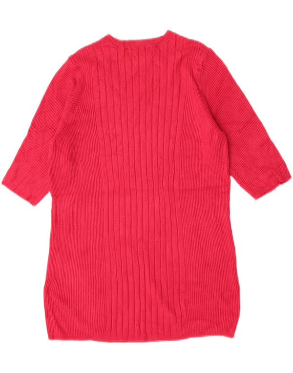 Marks & Spencer Womens Boat Neck Jumper Sweater UK 12 Medium Pink