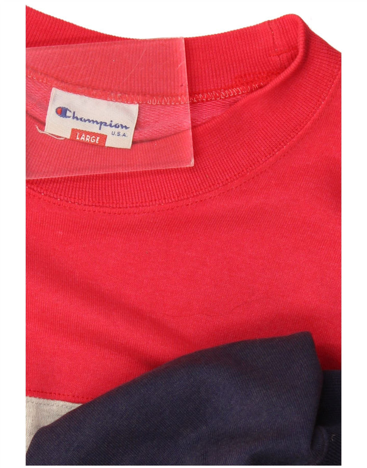 Champion Mens Graphic Sweatshirt Jumper Large Multicoloured Colourblock