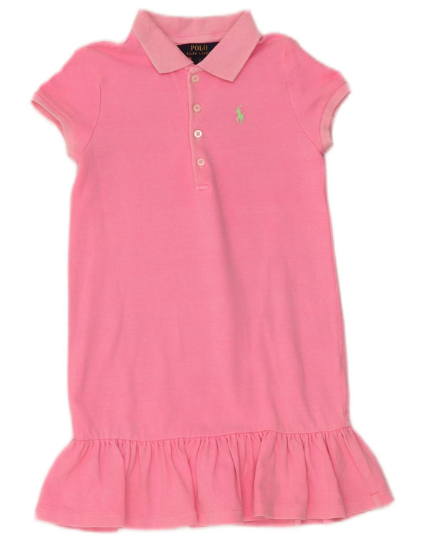 Polo Ralph Lauren Girls Polo Dress 4-5 Years Pink Cotton