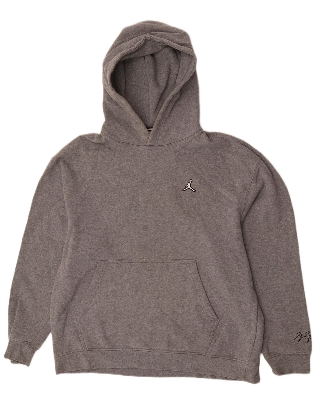 Jordan Mens Hoodie Jumper XL Grey Cotton