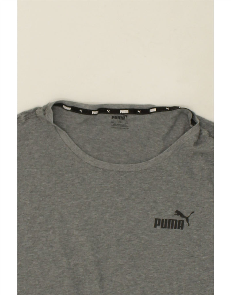 PUMA Mens T-Shirt Top 2XL Grey Cotton | Vintage Puma | Thrift | Second-Hand Puma | Used Clothing | Messina Hembry 