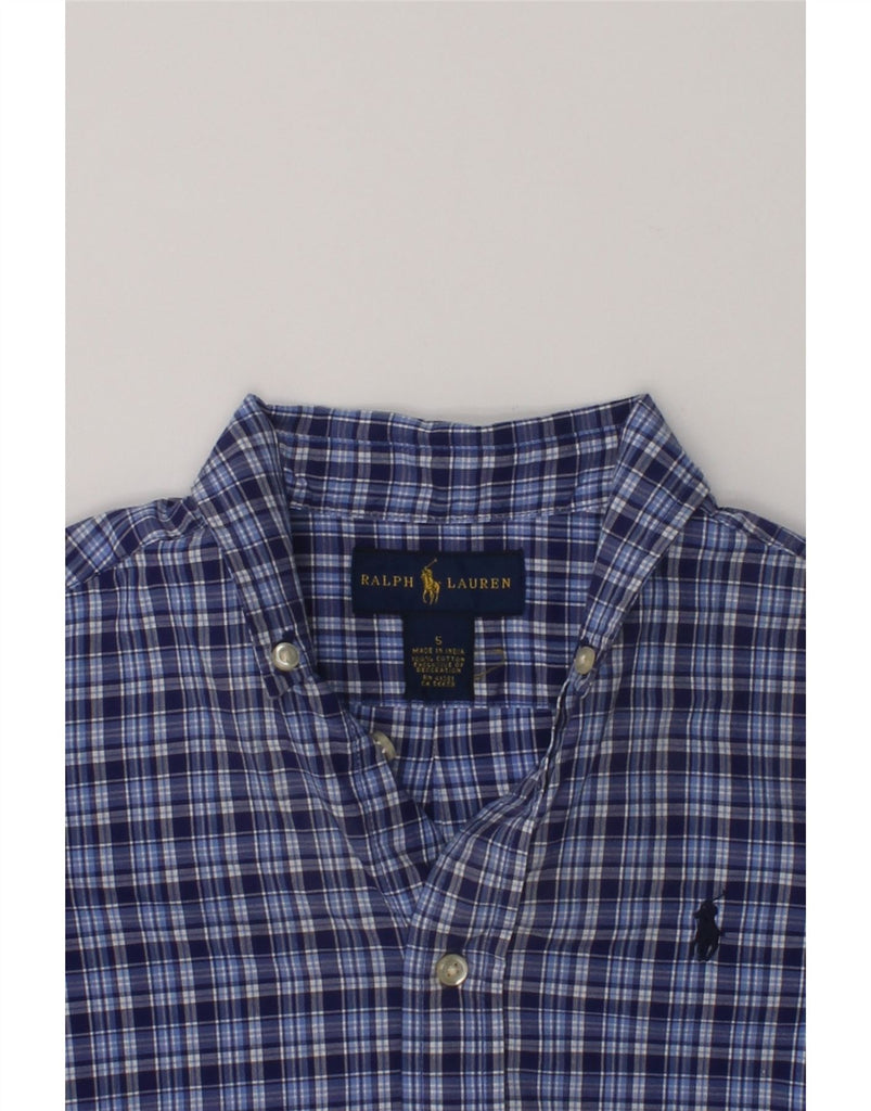 RALPH LAUREN Boys Shirt 4-5 Years Blue Check Cotton | Vintage Ralph Lauren | Thrift | Second-Hand Ralph Lauren | Used Clothing | Messina Hembry 