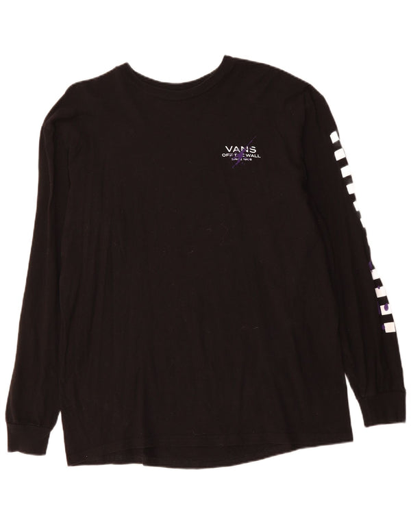 Vans Mens Off The Wall Classic Fit Graphic Top Long Sleeve Large Black