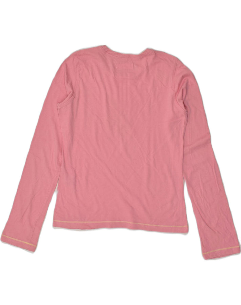 CHAMPION Girls Graphic Top Long Sleeve 13-14 Years XL Pink Cotton | Vintage Champion | Thrift | Second-Hand Champion | Used Clothing | Messina Hembry 