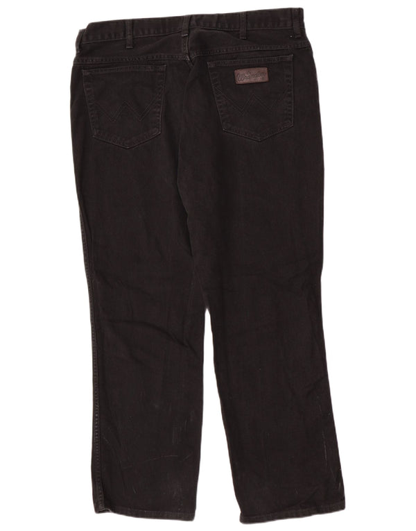 Wrangler Mens Texas Straight Jeans W40 L30 Black Cotton