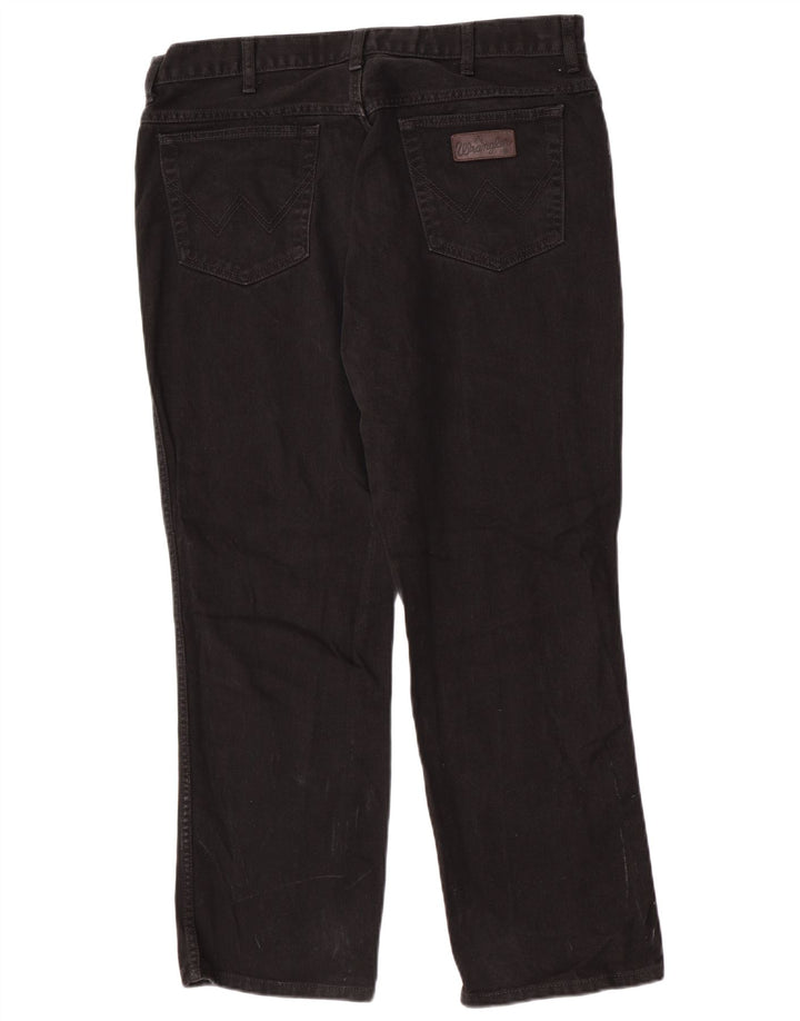 Wrangler Mens Texas Straight Jeans W40 L30 Black Cotton