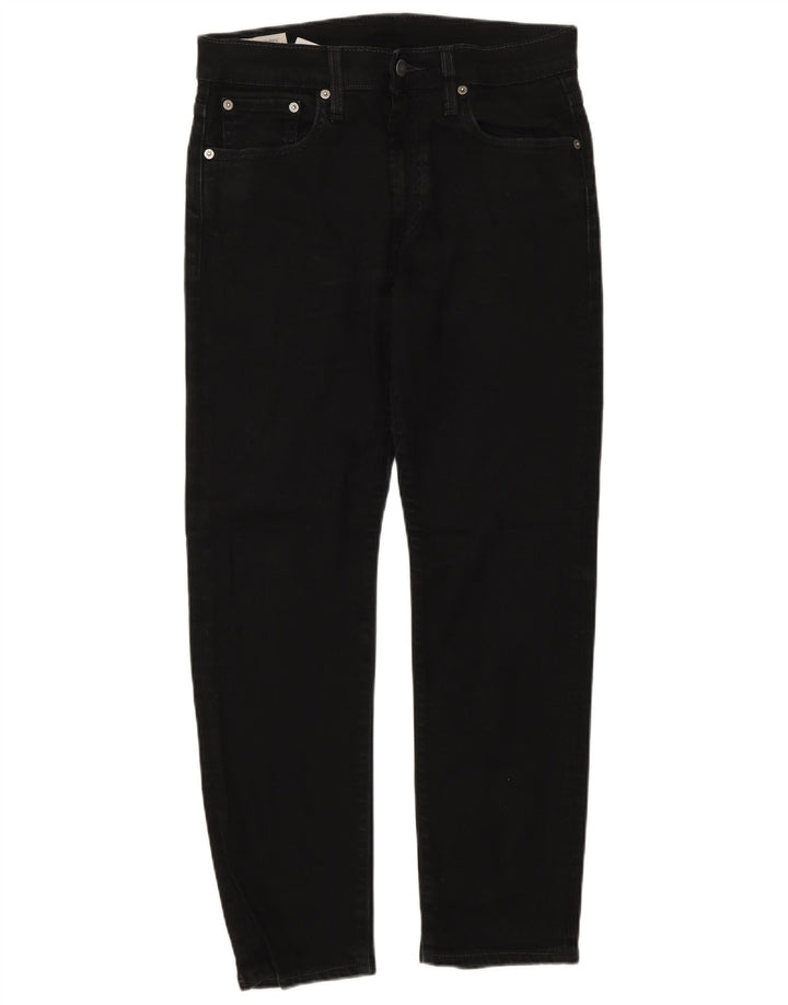 Levi's Mens 502 Tapered Jeans W30 L30 Black Cotton