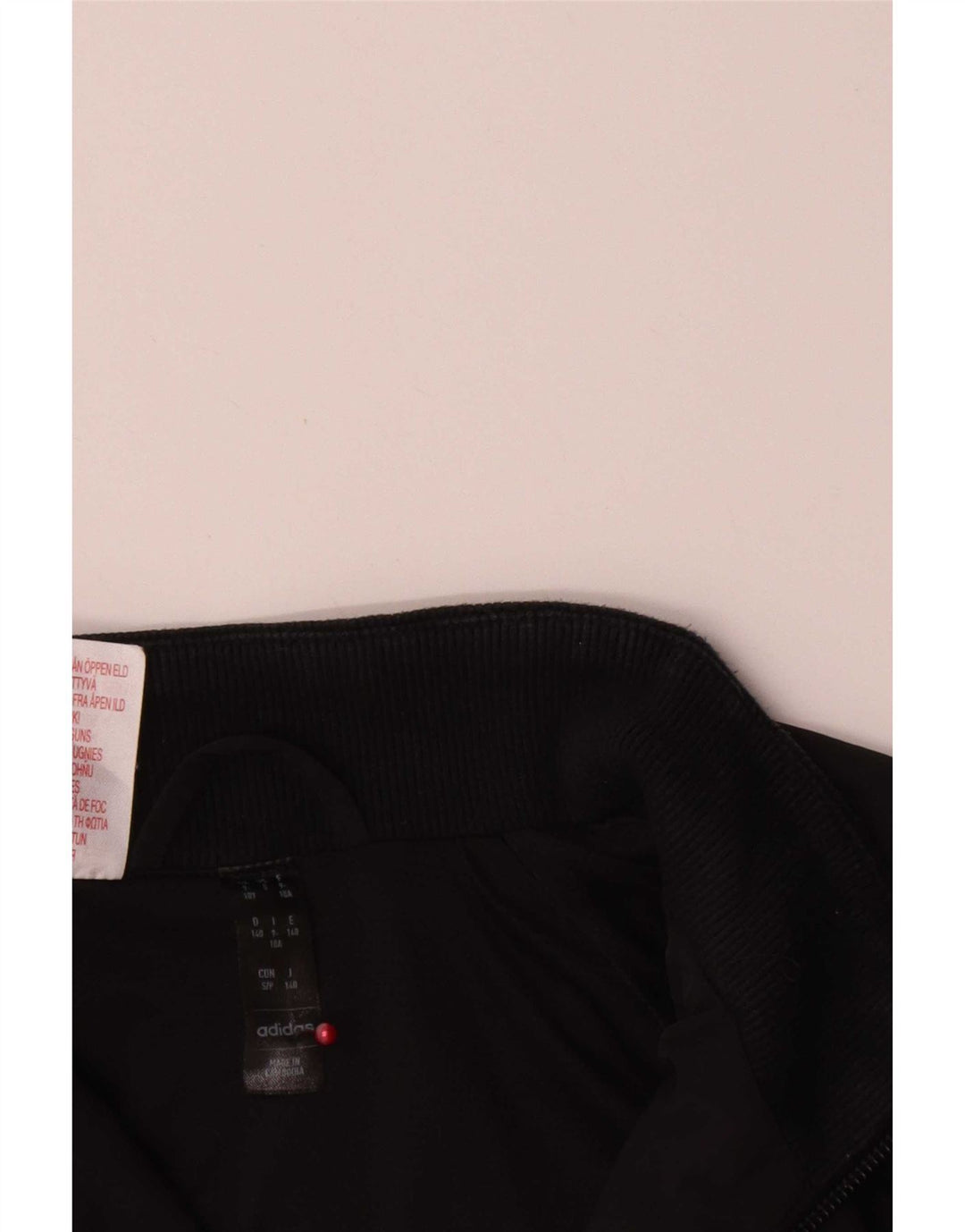 Adidas Girls Tracksuit Top Jacket 9-10 Years Black Polyamide