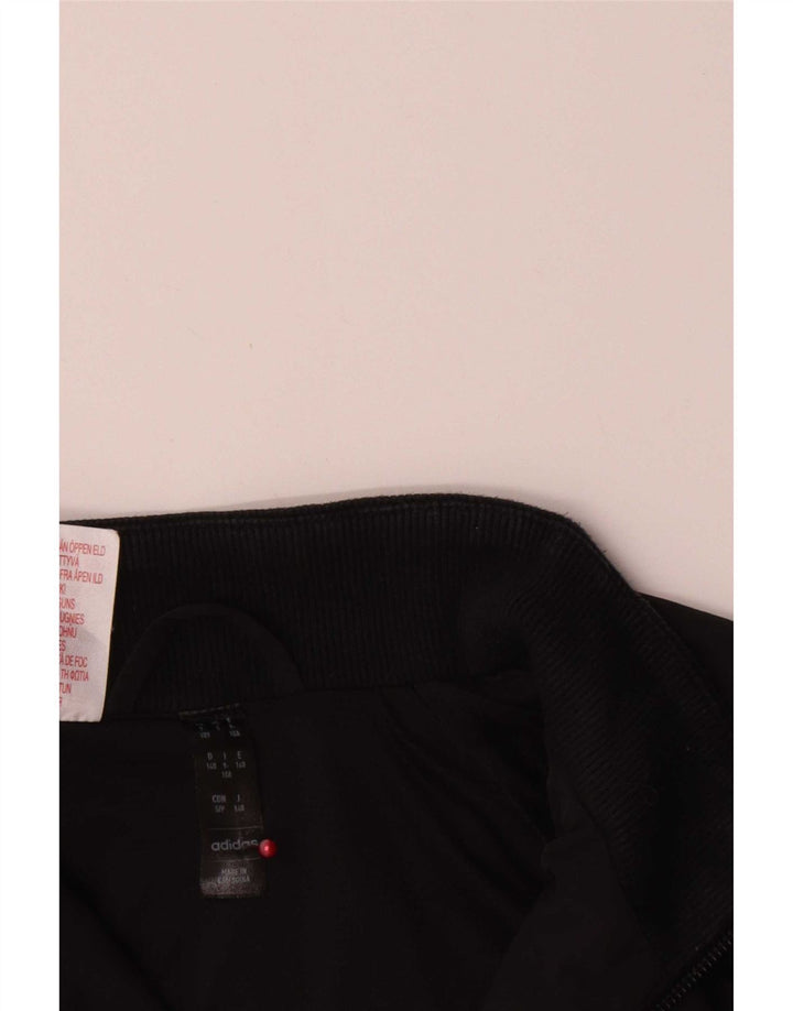 Adidas Girls Tracksuit Top Jacket 9-10 Years Black Polyamide